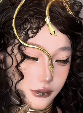 蛇年妆造发箍合金夸张可随意弯曲