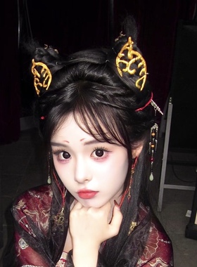 子夜归同款猫公蛇公发饰汉服配饰