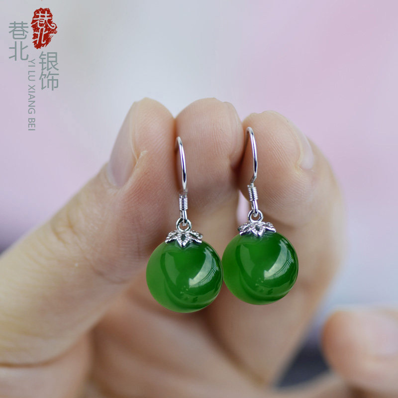 正品S925纯银天然玛瑙珍珠耳环女圈长款气质韩国耳饰耳坠耳钉_虎窝淘