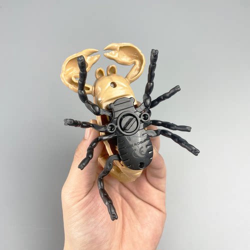 发条昆虫玩具蝎子爬行仿真动物独角仙电镀机械模型男孩儿童女孩 - 图0