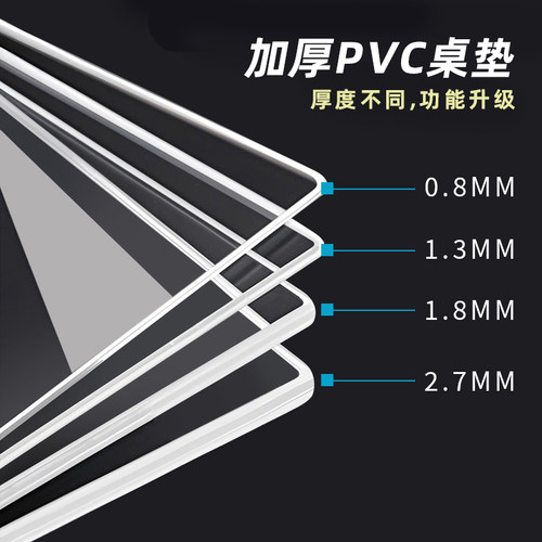 透明餐桌垫子软玻璃PVC八仙桌桌布防水防油油免洗防烫方桌正方形 - 图2