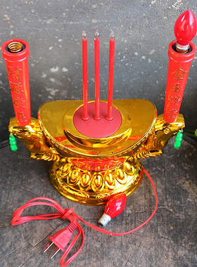 荣华富贵供灯插电蜡烛财神爷包邮