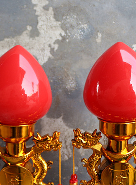 电子蜡烛台供佛灯喜庆元宝小财神