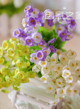 创意园道具 仿真花 拍摄道具风铃花 家居饰品花 仿真摄影背景道具