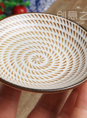 小碟子日式风拍摄花纹道具