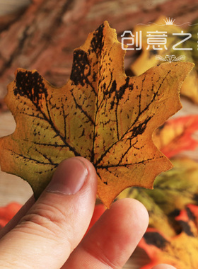 拍摄场景布置仿真枫叶
