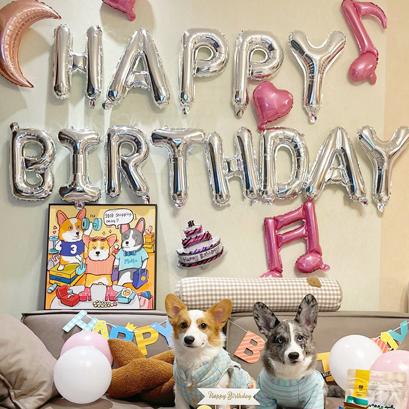 宠物小狗狗猫咪1岁2岁3岁4岁生日装饰场景布置背景墙气球派对装扮,淘宝优惠券,粉丝福利购,淘宝优惠卷