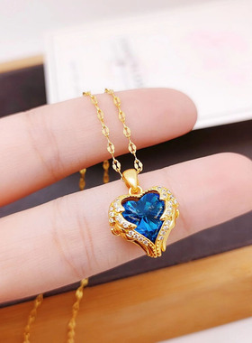 网红饰品仿黄金沙金女七彩锆石