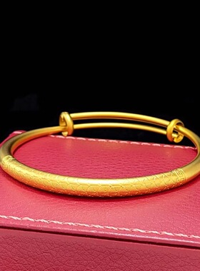 古法沙金流星雨手镯女节节高镯子