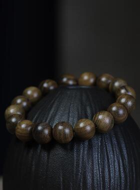 沉贵宝棋楠沉香木手串男沉水佛珠虎斑纹民族风女款手链饰品收藏品