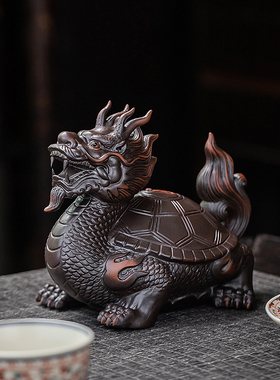 招财龙龟茶宠摆件精品可养茶玩