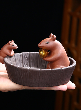 美女戏水桌面办公室摆件家居饰品