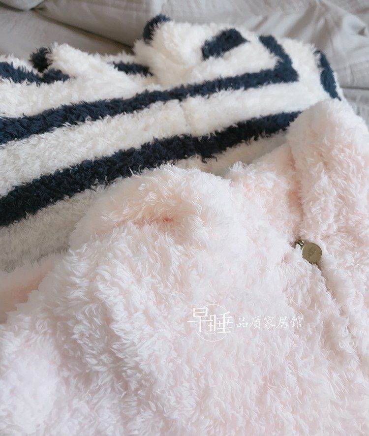睡衣女秋冬软绵绵家居服可爱小兔子猫咪毛绒加厚保暖睡衣女月子服,淘宝优惠券,粉丝福利购,淘宝优惠卷