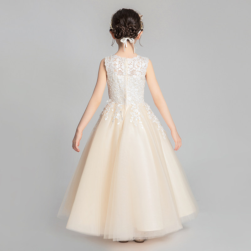 儿童礼服公主裙蓬蓬纱小主持人婚纱洋气走秀演出服长款高端花童裙,淘宝优惠券,粉丝福利购,淘宝优惠卷