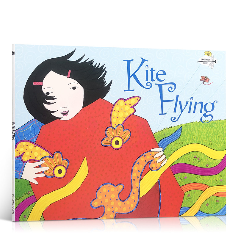 英文原版绘本Kite Flying放风筝吴敏兰书单Grace Lin作品了解中国传统文化中国风绘本图画书儿童启蒙绘本英语绘本学生课外读物_虎窝淘