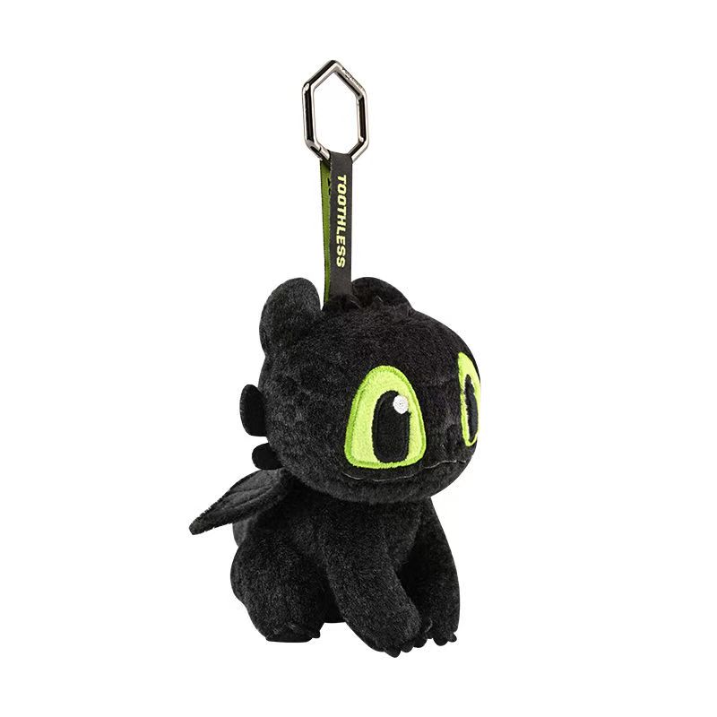 正版环球驯龙高手无牙仔挂件毛绒公仔夜煞玩偶钥匙扣挂饰男女礼物 - 图0