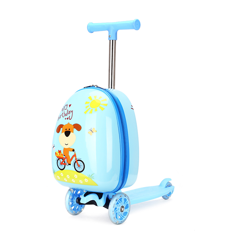 新款滑板儿童拉杆箱玩具小女孩儿童行李箱卡通动漫男宝宝旅行学生