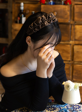 蚕花宝宝桑蚕丝发箍百搭发饰