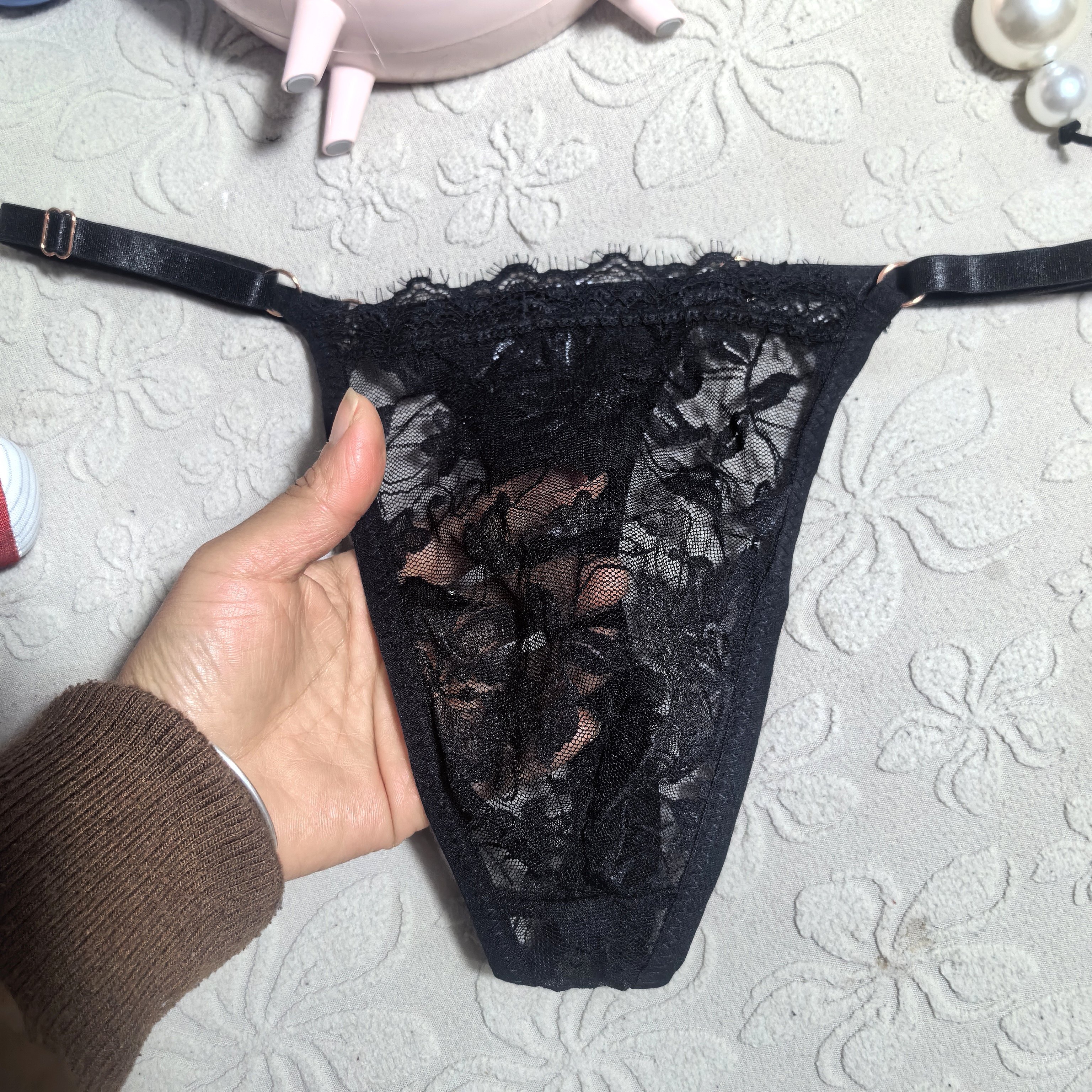 男士性感内裤丁字裤蕾丝花边可调腰围宅男内衣T裤细带包蛋,淘宝优惠券,粉丝福利购,淘宝优惠卷