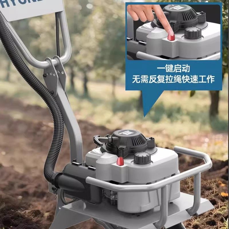 韩国现代微耕机小型农用汽油旋耕机家用除草开沟犁田翻地松土神器,淘宝优惠券,粉丝福利购,淘宝优惠卷