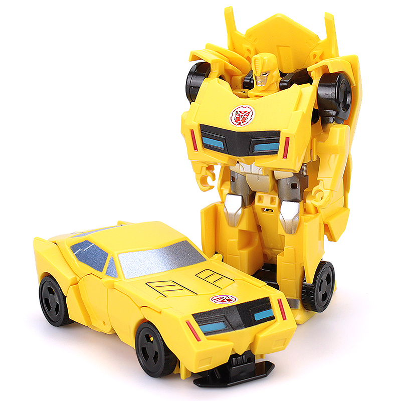男孩一步变形玩具5 擎天大黄蜂汽车机器人恐龙钢索拼装金刚模型 - 图1