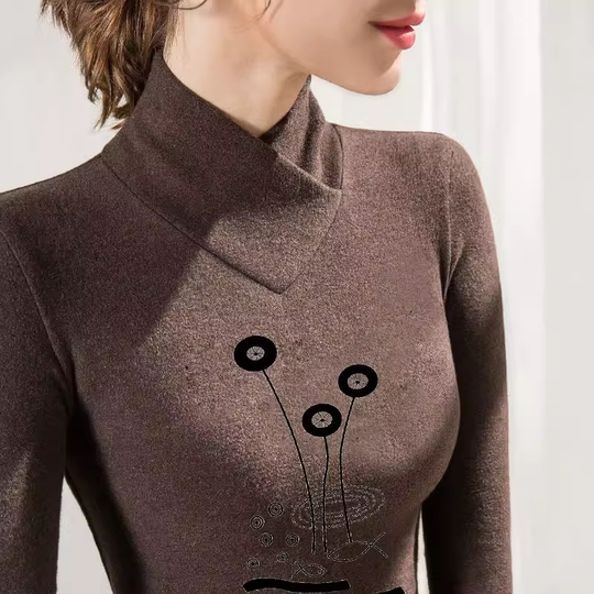 High quality German velvet bottoming shirt for women, new autumn and winter inner wear