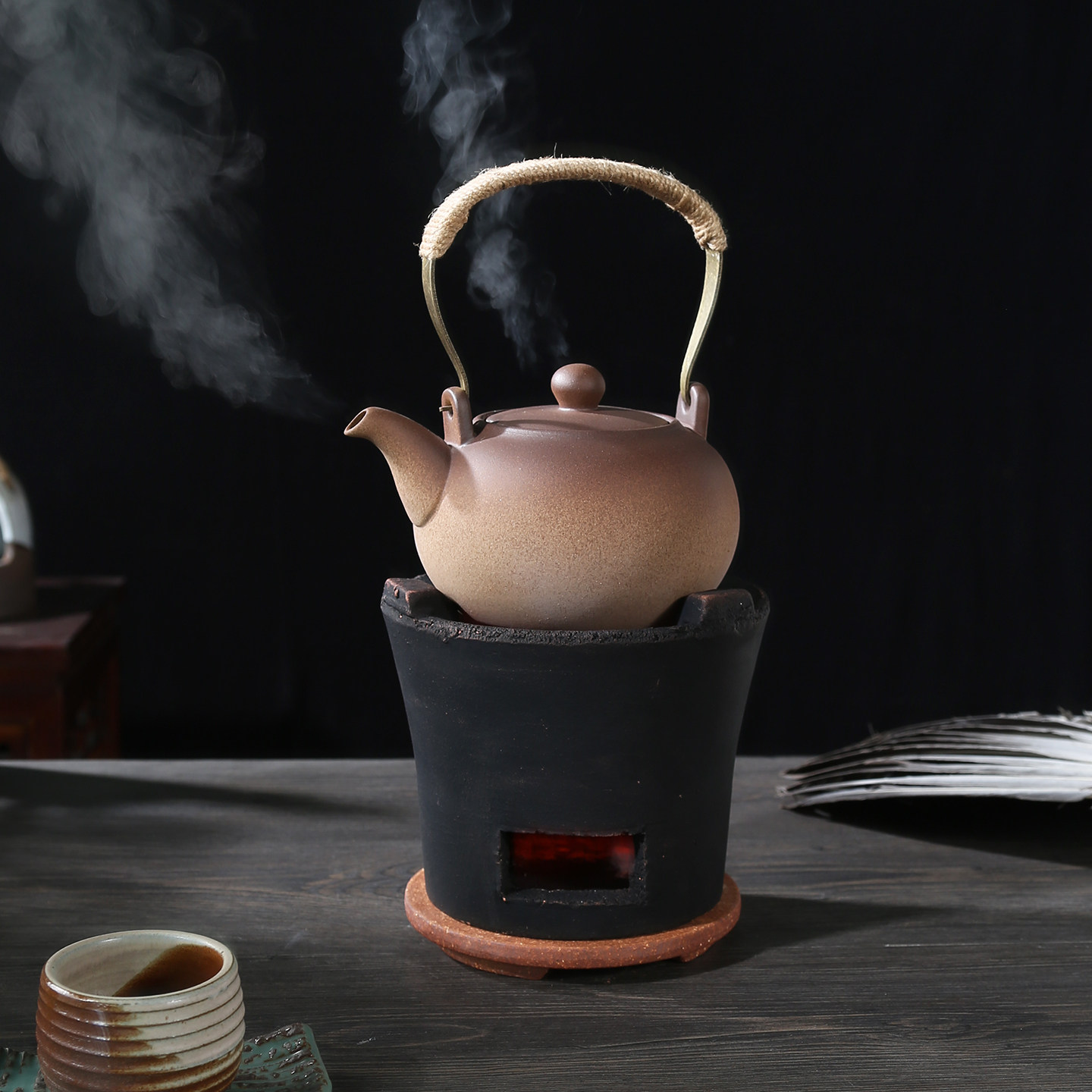 炭炉烧碳炉复古煮茶器明火木炭小火炉家用烧水壶煲汤炖汤粗陶砂锅,淘宝优惠券,粉丝福利购,淘宝优惠卷