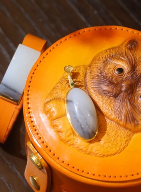 和田玉青花手牌吊坠套装