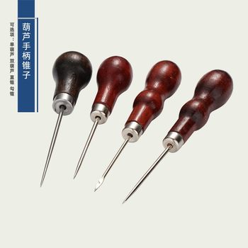 ມືຈັບໄມ້ awl needle steel needle awl tool stainless steel punch crochet hook handmade needle awl reaming needle