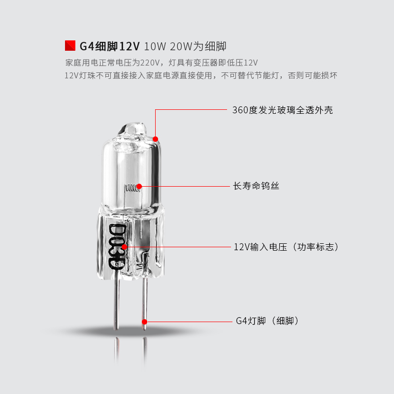 12VG4灯珠220V香薰灯水晶灯吊灯插脚灯泡射灯台灯客厅射灯灯泡 - 图1