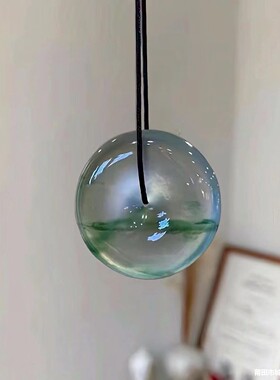 天然冰种飘绿花翡翠平安扣吊坠少女款老坑缅甸冰透水润扣子玉坠子