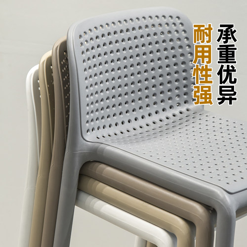 北欧简约设计师塑料吧椅个性高脚吧凳子叠放创意时尚休闲酒吧椅子 - 图3