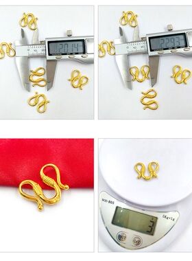 爆款欧币镀24k黄金项链DIY麻绳