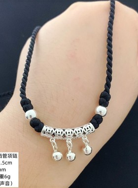 女士手工足银防过敏不掉色锁骨链
