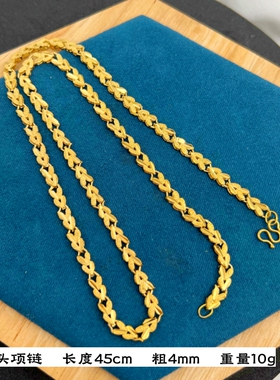 高级感越南沙金女士项链小鱼款锁骨链新娘结婚饰品铜合金久不掉色