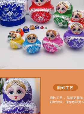 俄罗斯套娃木制小肚15层人物儿童玩具工艺品摆件限量版