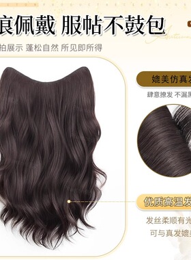 假发片女增发量蓬松一片式高层次接发片仿真发无痕露丝卷假发片