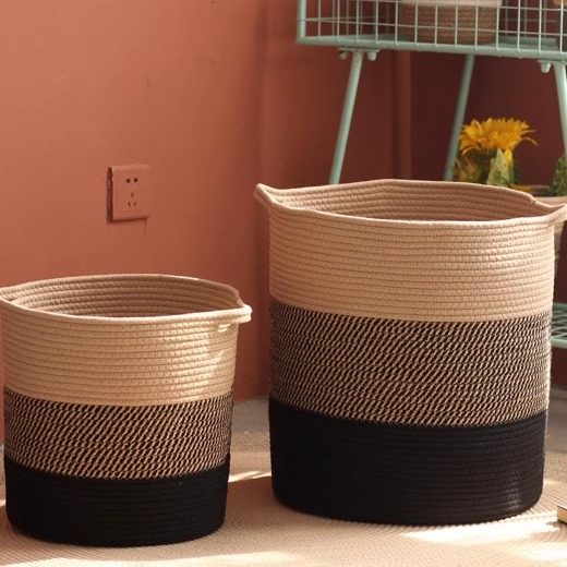 北欧编织收纳篮大号脏衣篮大容量玩具筐仿藤编洗衣篮杂物收纳筐,淘宝优惠券,粉丝福利购,淘宝优惠卷