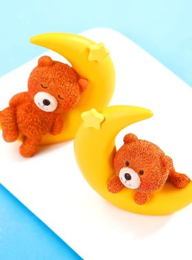 新款创意卡通可爱月亮小熊公仔