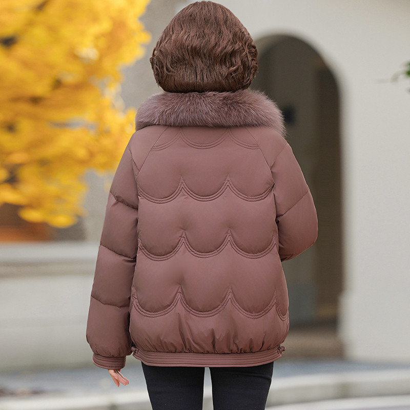 妈妈冬装加绒加厚棉衣外套2026新款中老年女士秋冬季洋气羽绒棉袄