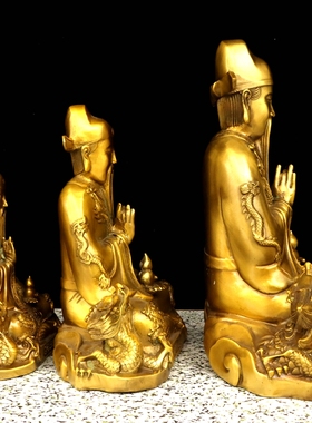 纯铜药王孙思邈孙真人摆件中医大药馆名医大药房桌面摆设装饰品