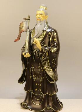 太上老君像家居供奉摆件纯黄铜