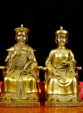 纯铜黄三太爷太奶胡三太爷太奶常仙太爷太奶铜像四大家族家居摆件