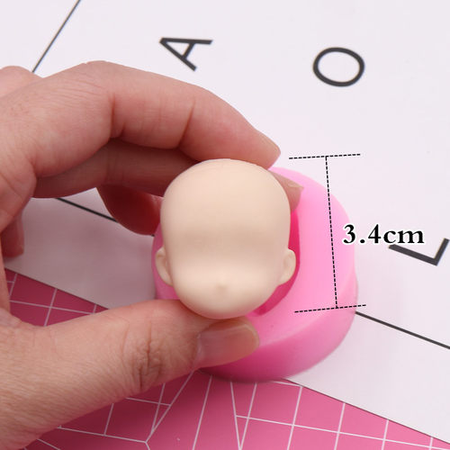 正比硅胶脸模超轻黏土软陶翻糖人脸模具bjd硅胶娃娃脸手办脸 - 图0