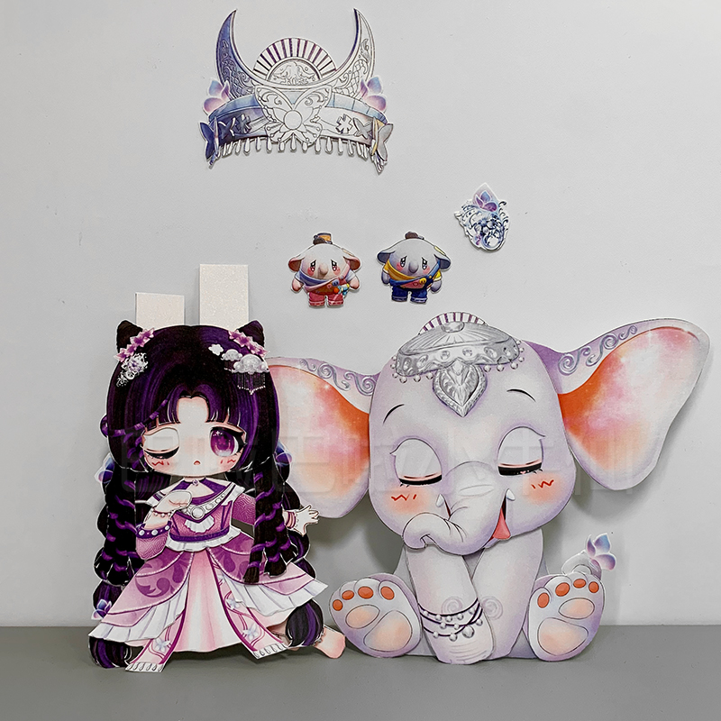 ‌蛋仔派对皮肤蛋仔派对皮肤苗疆少女蚩离全身可动纸片人手工材料生日礼物小牛仙