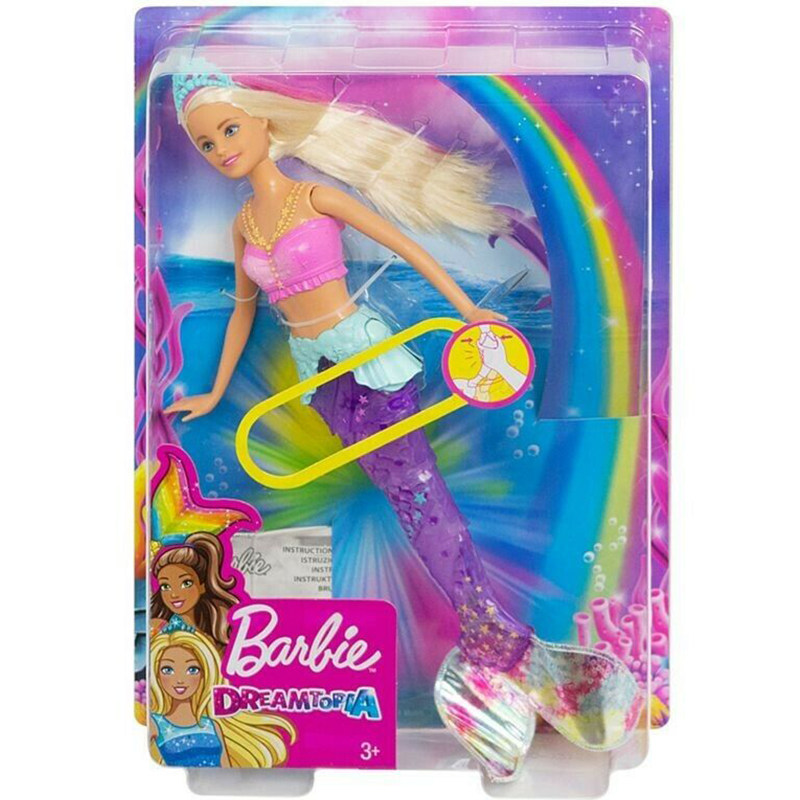 美泰barbie美人鱼公主可下水娃娃 涛保庆玩具娃娃/配件