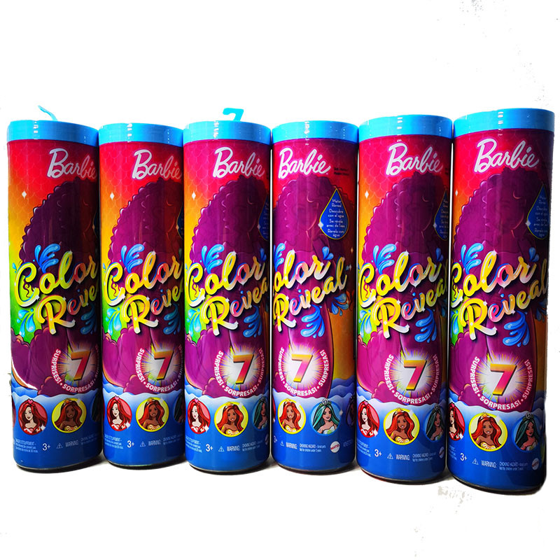 barbie娃娃惊喜彩虹美人鱼变色盲盒 涛保庆玩具娃娃/配件