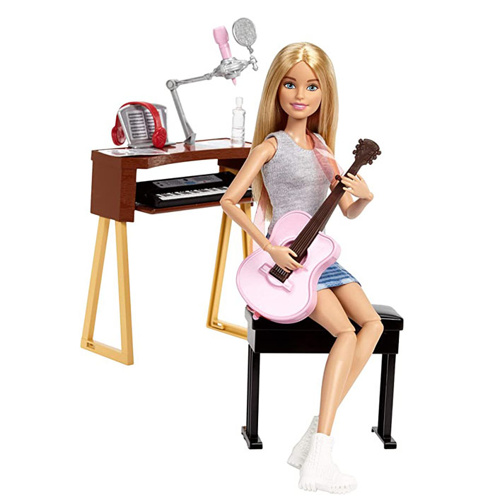 barbie娃娃音乐家套装仿真表演吉他 涛保庆玩具娃娃/配件