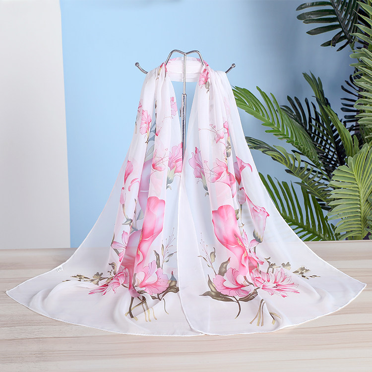 春夏新款小丝巾女秋季薄款纱巾披肩长款百搭雪纺印花围巾领巾礼品,淘宝优惠券,粉丝福利购,淘宝优惠卷