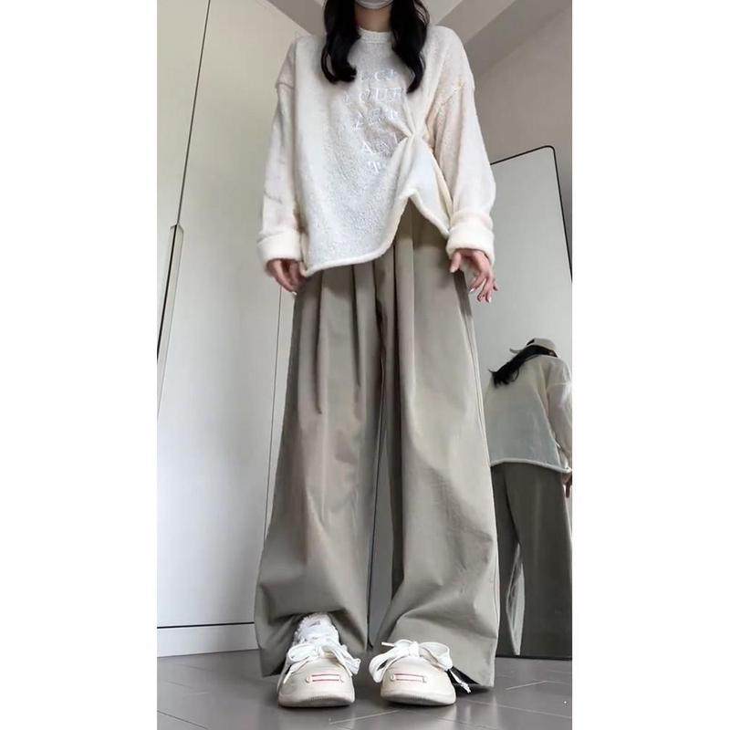 大码休闲山本裤女2025新款垂感遮胯显瘦胖mm梨型身材阔腿长裤,淘宝优惠券,粉丝福利购,淘宝优惠卷